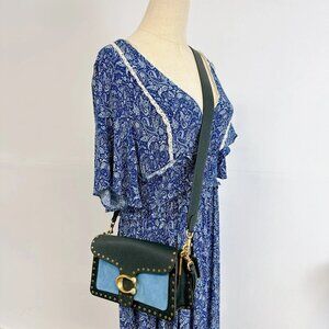 Coach 92151 Tabby 26 In Colorblock W Rivets Leather IN Pacific Blue Multi